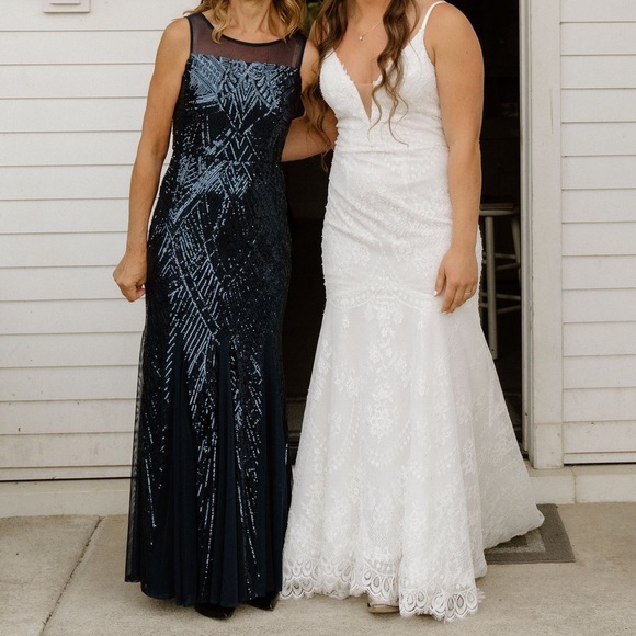 Nightway Womens Sequin Dress - Picture 2 of 11